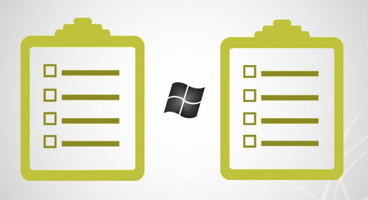 Clipboard history in windows